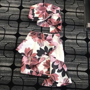 Ruffle skirt with matching tube top